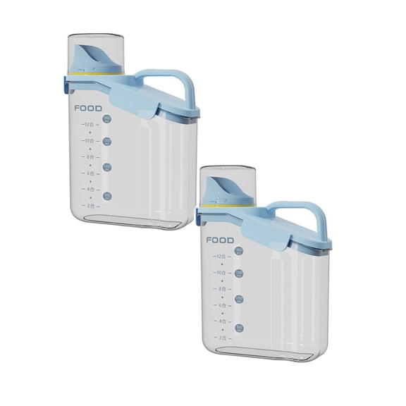 2Pack Slim Rice Container Storage Dry Food Airtight Container Kitchen Storage Containers Airtight Food Storage With Pouring Spout For Oatmeal Grain Cereal Pasta Flour Food Storage Home Decor