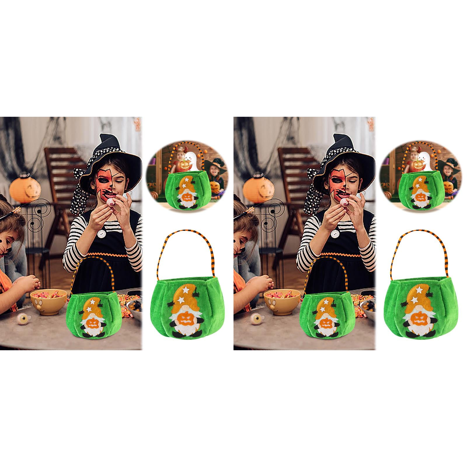 2Pack Snack Bags For Halloween Ghost Skull Candy Bowl Plastic Pumpkin