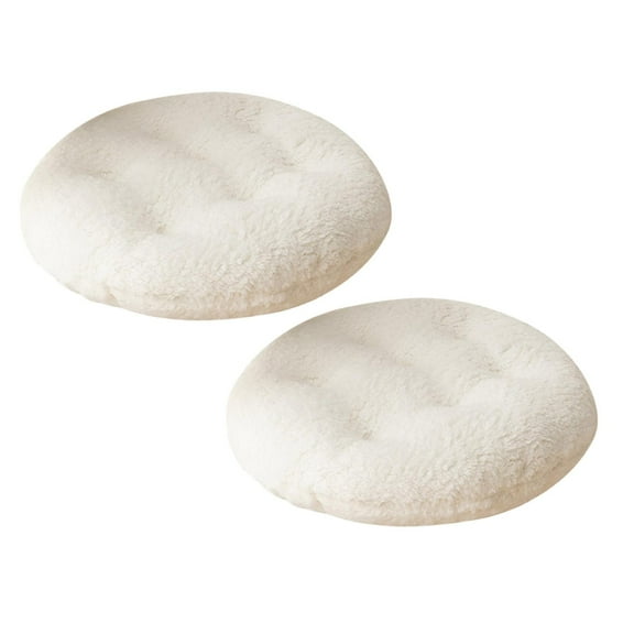 2Pack Soft Round Sheepskin Chair Pad Thickened Cushion For Bedroom Windowsill Stool Enhanced Comfort Cushion Home Decor