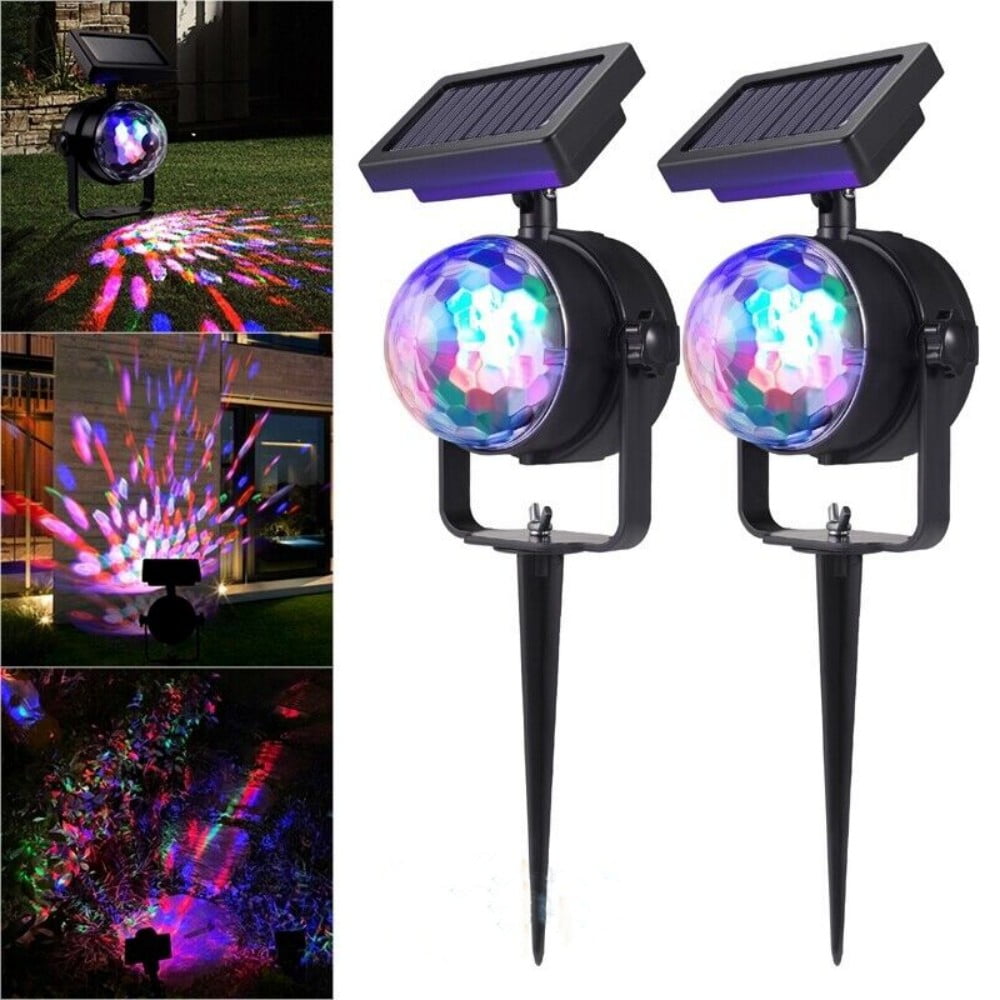 2Pack Solar Color Changing Lights Outdoor Landscape Lights, MultiColor