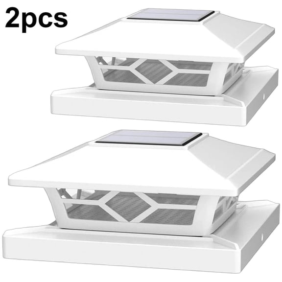 Solar Powered Post Lights for Deck & Fence – Long-Lasting 10H+ Operation, 2 Modes, IP44 Rated, Fits Standard Wood/Vinyl Posts, Modern Design