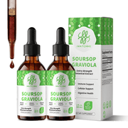2 Pack Soursop Graviola Liquid Extract, Natural Antioxidant & Wellness Support, 4 fl oz