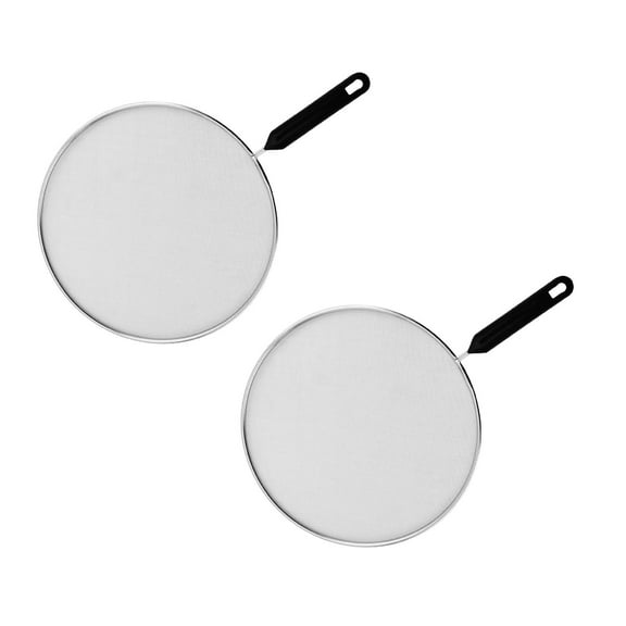 2Pack Splatter Screen For Frying Pan Splatter Screen Guard Grease Splatter Guard For Frying Pan Stainless Steel Oil Splatter Guard Mesh Splatter Screens For Cooking Block Oil Splashes1Pc Strainers