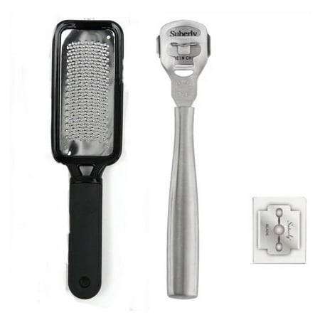 2Pack Stainless Steel Foot Rasp File Callus Dead Skin Remover Shaver Pedicure foot care Tools Set
