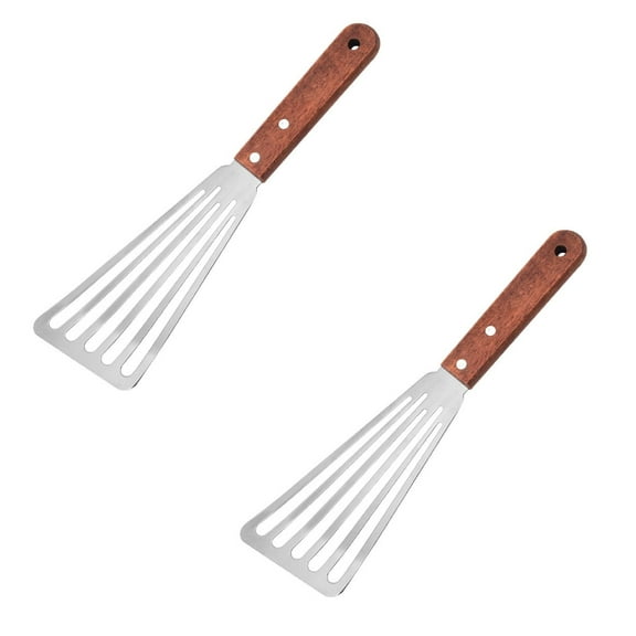 2Pack Stainless Steel Fried Fish Shovel Steak Cooking Spatula Leak Shovel Teppanyaki Shovel Kitchen Tools Purpose Turning Shovel Barbecue Clips Home Decor