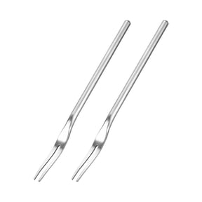 2Pack Stainless Steel Fruit Forks, 5.12 Inch Salad Fruit Tasting Forks for Birthday Party Wedding