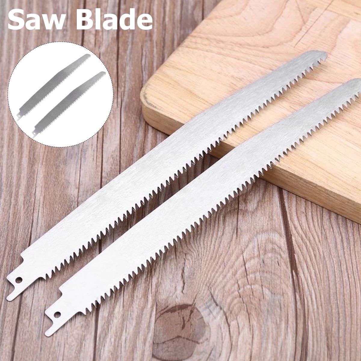 2Pack Stainless Steel Reciprocating Saw Blades for  Meat Bone Food Cutting Beef Turkey Wood Pruning Sawzall Blades