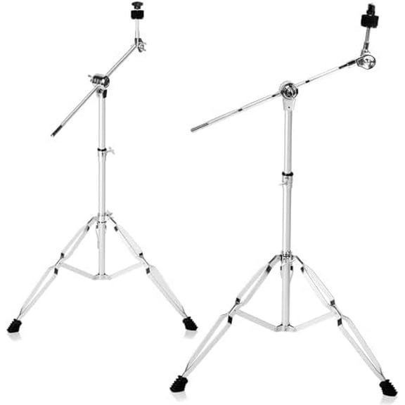 2Pack Standard Cymbal Boom Stand Double Braced Adjustable Cymbal Stand 28"-47.2" for Drum Hardware Percussion Mount Holder Gear Set Drum Hardware Set for Mounting Crash, Ride, Splash Cymbals