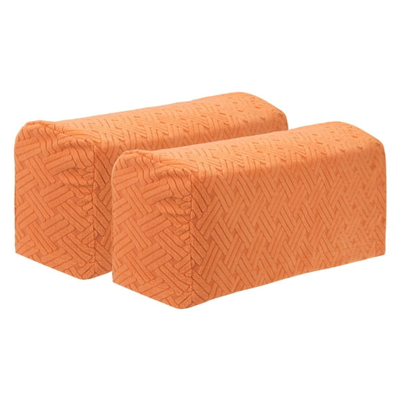 2Pack Stretch Armrest Covers, Non-Slip Couch Arm Slipcovers, Orange