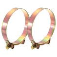thumbnail image 1 of 2Pack T-Bolt Hose Clamps, 122-130mm/4.8"-5.12" ID Range, Iron Radiator Hose Clamp Intake Clamp, 1 of 4