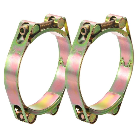 2Pack T-Bolt Hose Clamps, 240-252mm/9.45"-9.106" ID Range, Carbon Steel Radiator Hose Clamp Intake Clamp