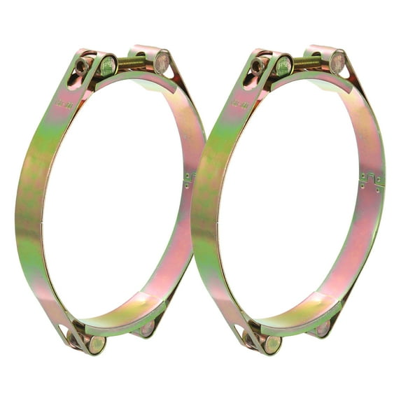 2Pack T-Bolt Hose Clamps, 240-252mm/9.45"-9.116" ID Range, Carbon Steel Radiator Hose Clamp Intake Clamp