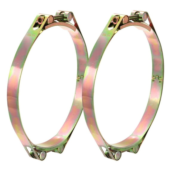 2Pack T-Bolt Hose Clamps, 240-252mm/9.45"-9.119" ID Range, Carbon Steel Radiator Hose Clamp Intake Clamp