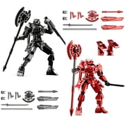 2Pack T13 Action Figure Set,Robot Titan Dummy,Fully Articulated Robot Warrior Style Models DIY Assembly Kit with Replaceable Hand Accessories