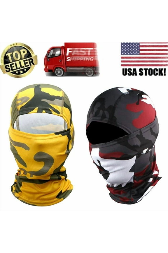 2Pack Tactical Military Balaclava Full Face Mask Uv Protection For Hunting