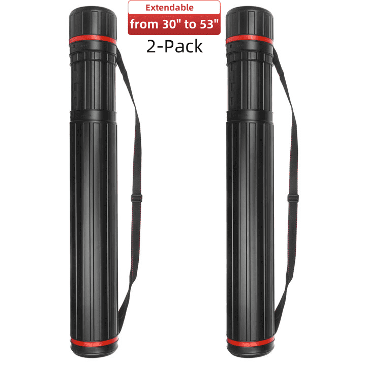 2Pack Telescoping Art Tube for Poster/Art/Document/Fishing Rod, Extends ...