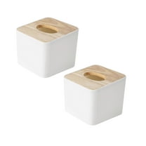 2Pack Tissue Cover Tissue Holder For Tissues And Disposable Face Towel Square Tissue Cover For Living Room Bathroom And Storage Containers Home Decor