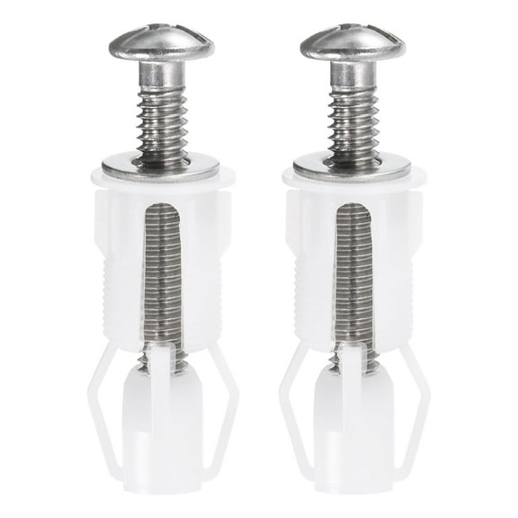 2Pack Toilet Top Cover Lid Seat Fixings, Hinge Bolt Screws Toilet Seat Fixings