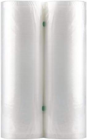 2Pack (Total 100Feet) 11x50 Rolls Vacuum Sealer Bags Rolls with BPA Free,Heavy Duty Vacuum Food Sealer Storage Bags Rolls,Cut to Size Roll,Great for Sous Vide