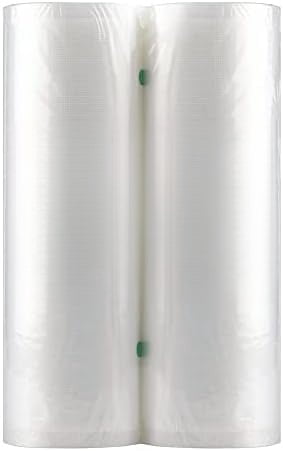 2Pack (Total 100Feet) 8x50 Rolls Vacuum Sealer Bags Rolls with BPA Free,Heavy Duty Vacuum Food Sealer Storage Bags Rolls,Cut to Size Roll,Great for Sous Vide