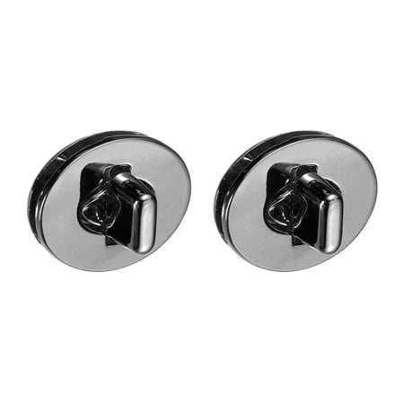 2Pack Twist Turn Lock Clasp, 30 x 24mm Closures Lock Fasteners for Purse Zinc Alloy Oval Bag Closure Clip Hardware Accessories for DIY Handbag Craft, Black