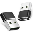 thumbnail image 1 of 2Pack,Type C Female to A Male Power Adapter for iPhone 17 16 15 14 13 Mini Pro Max,CarPlay,Airpods,iPad Air 4 5,Galaxy S24 S23 Plus Ultra,Google 9, 1 of 7