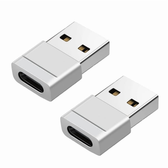 2Pack USB C Female to USB Male Adapter Type C Female To USB Male Converter 480mbps Data Transfer &Fast Charging OTG
