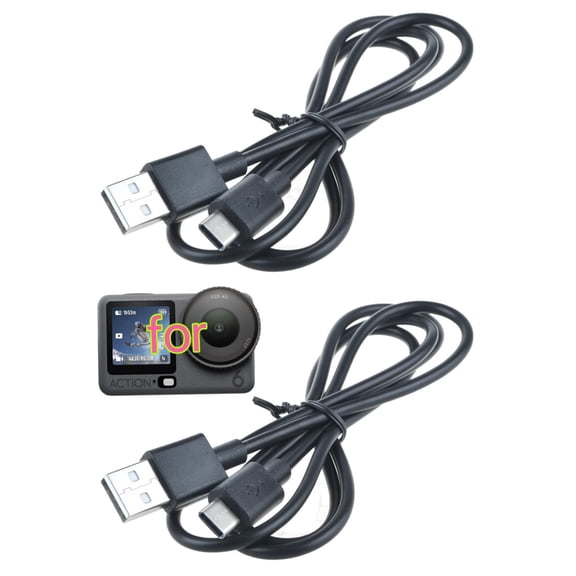 2Pack USB Cable Cord Compatible with Akaso, Dji osmo Action/Pocket, Insta 360 Action camera