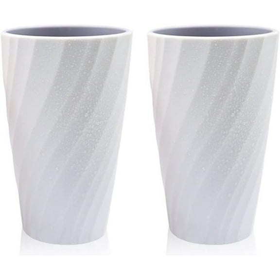 2Pack Unbreakable Toothbrush Cup Bathroom Tumbler, Soft and Durable, Bathroom Cup Toothbrush Tumbler Toothbrush Holder (White)