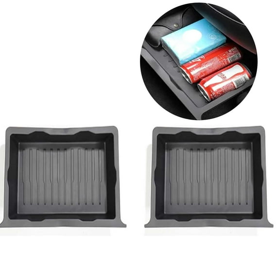 2Pack Under Seats Storage Box Organizer Tray Cubby Drawer Seat Organiser for Tesla Model Y