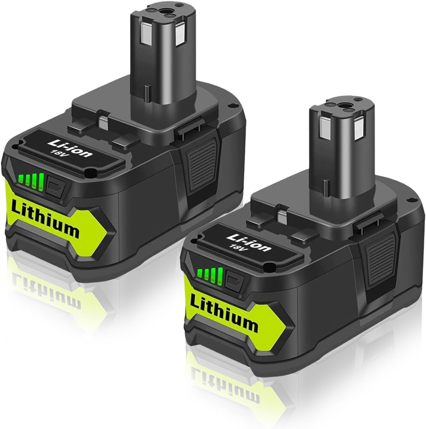 2Pack Upgrade 6.0Ah P108 Battery Replacement for Ryobi 18 Volt P102 P103 P104 P105 P107 P109 P122 Cordless Drill Tool