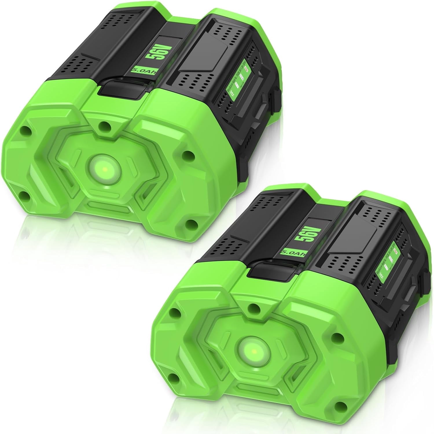 2Pack Upgraded 5.0Ah 56 Volt Replacement for EGO Battery High Capacity BA5600T BA1400T BA4200T BA2240 BA2800 BA1120 BA2800T Conpatible with EGO All Power Tool and Chargers