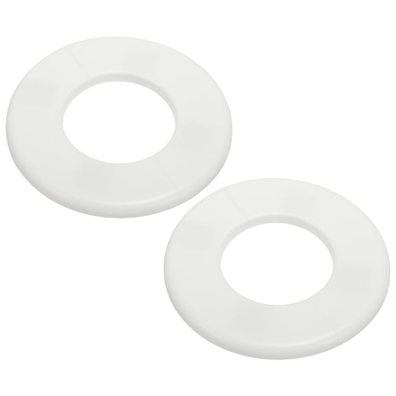2Pack Wall Split Flange, ABS Self-Adhesive Escutcheon Plate for 64mm/2.5" Diameter, Water Pipe Cover for Kitchen Toilet Faucet Decoration, White