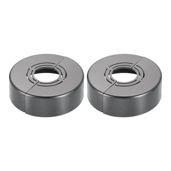 2Pack Wall Split Flanges, 0.79" Thick Cuttable Escutcheon Plate, Dark Gray