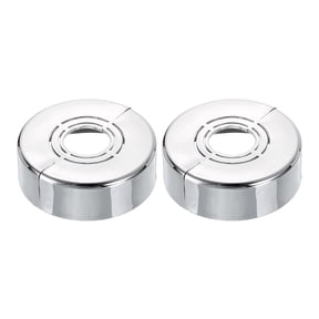 2Pack Wall Split Flanges, 0.79" Thick Cuttable Escutcheon Plate, Silver