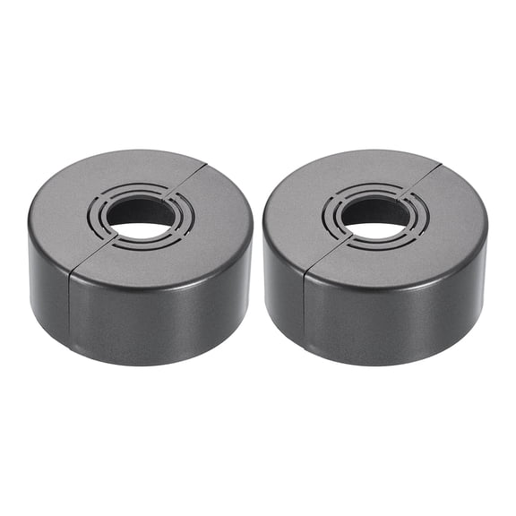 2Pack Wall Split Flanges, 1.18" Thick Cuttable Escutcheon Plate, Dark Gray