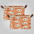 thumbnail image 1 of 2Pack Waterproof Foldable Storage Basket Medium, Metal Frame & Hollow Board Support, for Clothes and Toy Organization Adorable Skulls and Spider Webs, 1 of 8