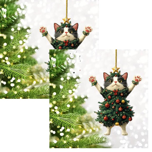 2Pack Wearing Christmas Tree Is Suitable For Key Chain Bag Car Rearview Backpack Pendant. Hangs Home Decor