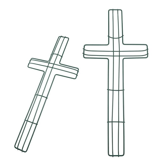 2Pack Wire Wreath Forms Crossed Iron Wreath Frames for Holiday Flower Arrangements Door Decoration Christmas Hangings