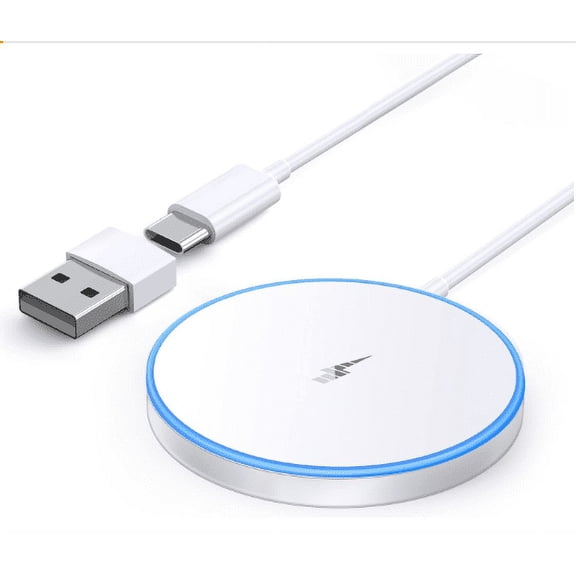 Wireless Charger for iPhone 17/16/15/14/13/12 Series AirPods 3/2/Pro/Pro 2 - LED MagSafe Charging Pad With Dual Charging Ports