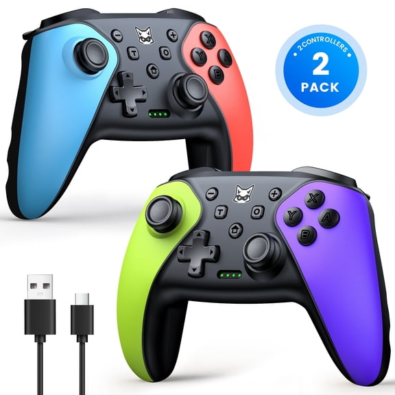 Switch 2 Controller,Beboncool 2 Pack Wireless Switch Pro Controller for Switch/Switch 2/Lite/Oled /PC/Android