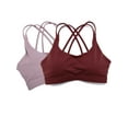 thumbnail image 1 of 2Pack Women Sports Bra Strappy Sexy Sports Bra Cross Back Strappy Removable Pads Yoga Running Workout Bra Yoga Gym Activewear Fitness Bra, 1 of 7