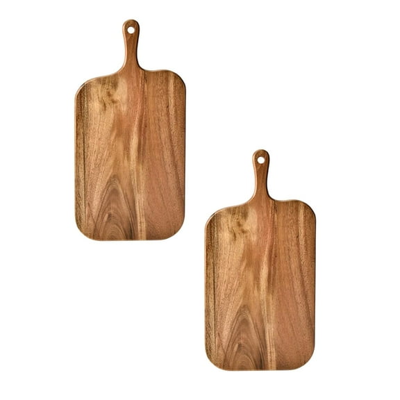 2Pack Wood Cutting Board Wood Chopping Board With Handle Double Steak Tray For Cheese Serving Outdoor Rv Commercial Restaurant 1Pc Baking Trays & Trays Home Decor