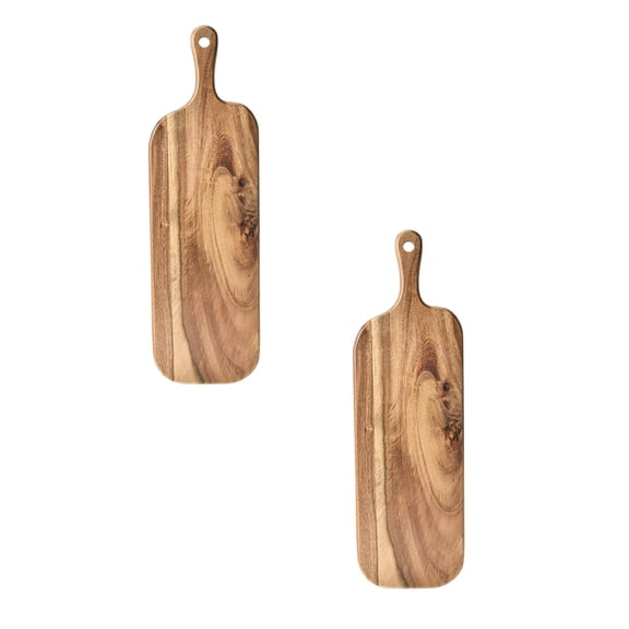 2Pack Wood Cutting Board Wood Chopping Board With Handle Double Steak Tray For Cheese Serving Outdoor Rv Commercial Restaurant 1Pc Baking Trays & Trays Home Decor