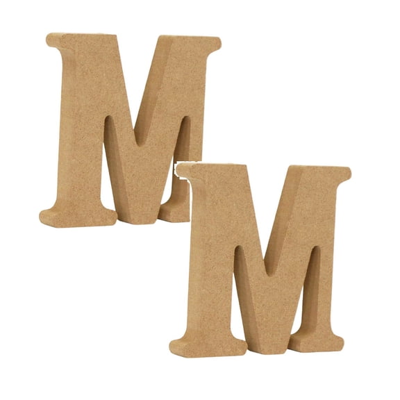 2Pack Wood Wooden Letters White Alphabet Wedding Birthday Party Home Decorations Desktop Ornament Home Decor