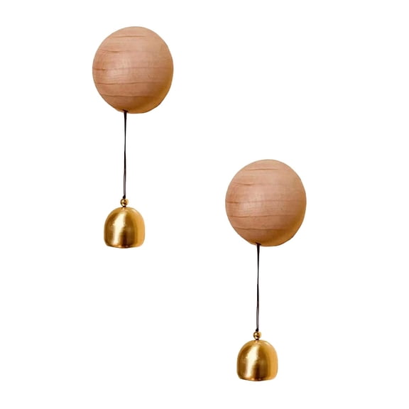 2Pack Wooden Chime Entryway Doorbell Alert Home Wind Chimes Home Decor