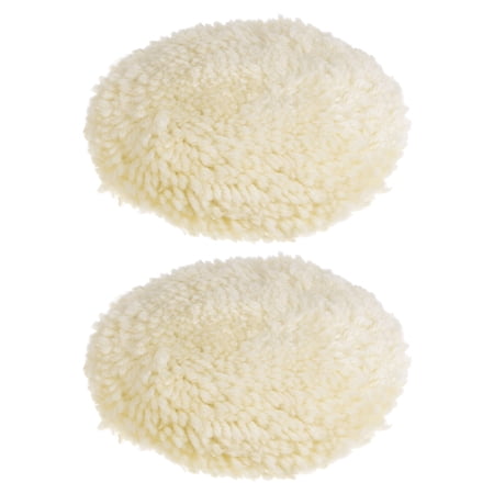 2Pack Wool Polishing Pads 4.5 inch Wool Buffing Pad with Hook and Loop Back