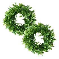 2Pack Wreath Window Green Leaves Door For 12Inch Wreath Wall Faux Home Hangs Home Decor
