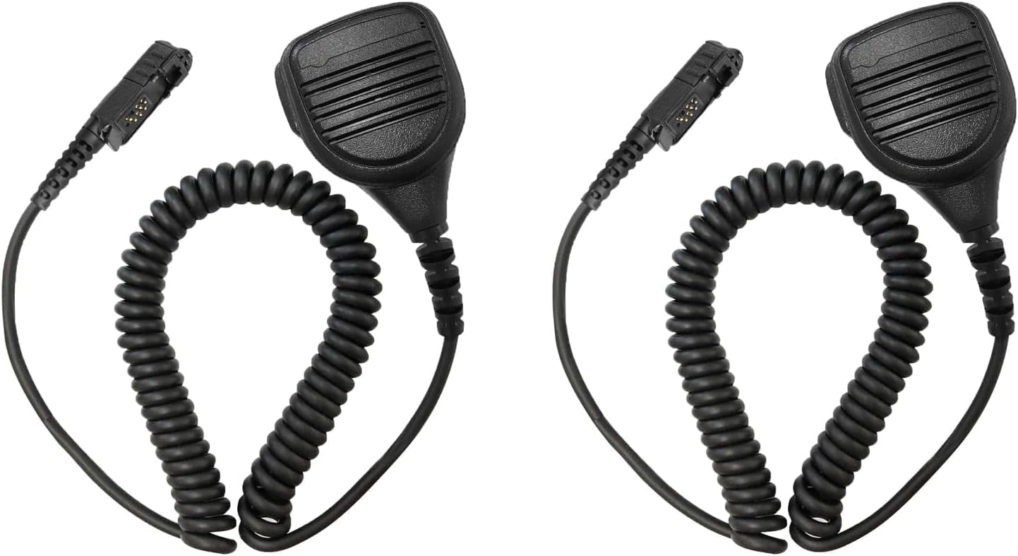 2Pack XPR3300 XPR3500e Remote Speaker Microphone Shoulder Mic for XPR3000 XPR3300e XPR3500 XPR3000e DP2000 DP2400 DEP XIR PMMN4075 PMMN4076 PMMN4071A