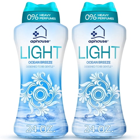 aphouse Light Laundry Beads, No Heavy Perfumes, Light Ocean Breeze Scent, Long Lasting Freshness, 2 Pack of 24 oz